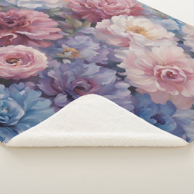Couverture Sherpa Conception fleur sauvage (3/4)