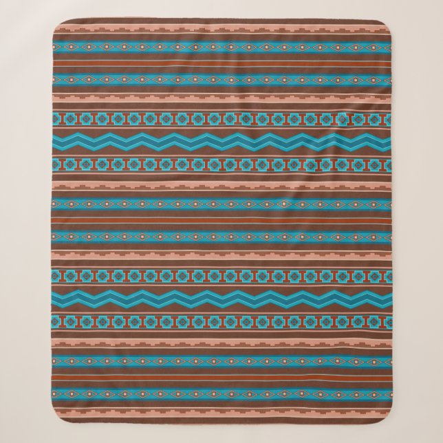 Couverture Sherpa Conception géométrique de style sud-ouest Cameron  (Devant)