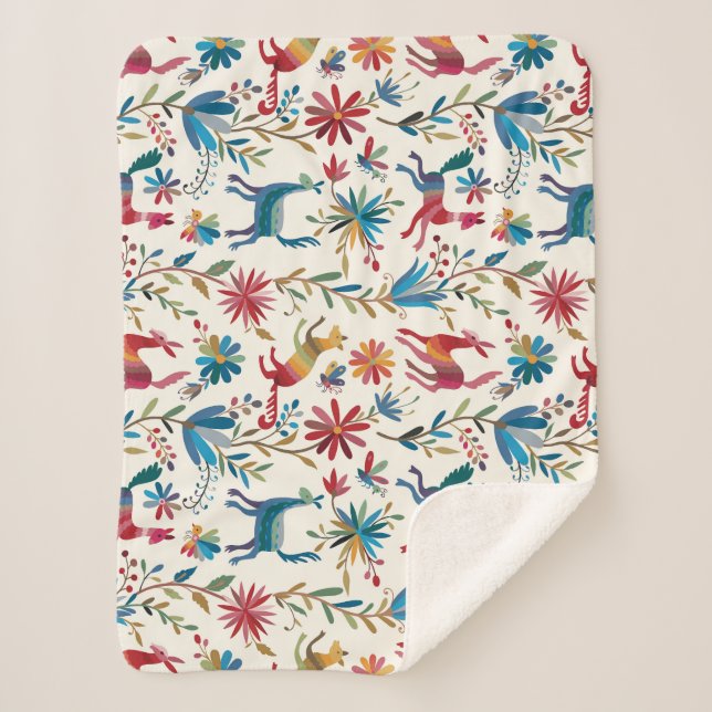 Couverture Sherpa Conception inspirée d'Otomi (Devant)