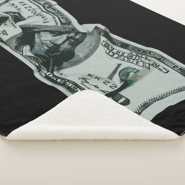 Couverture Sherpa Conception moderne d'un billet de 100 $ froissé (3/4)