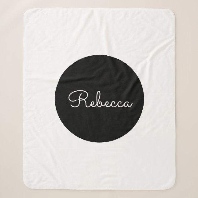 Couverture Sherpa Conception Rétro-Moderne de Script Blanc Modifiabl (Devant)