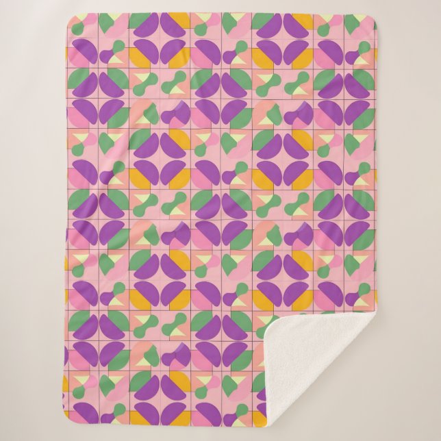 Couverture Sherpa Conception symétrique Abstraite (Devant)