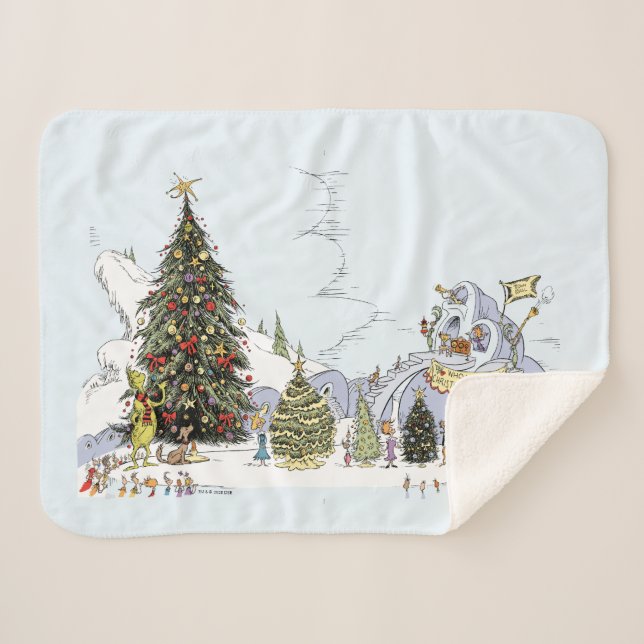 Couverture Sherpa Concours de l'arbre de Noël de Whoville (Devant (Horizontal))
