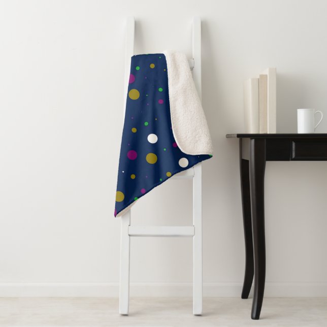 Couverture Sherpa Confetti chromatique (En situation)