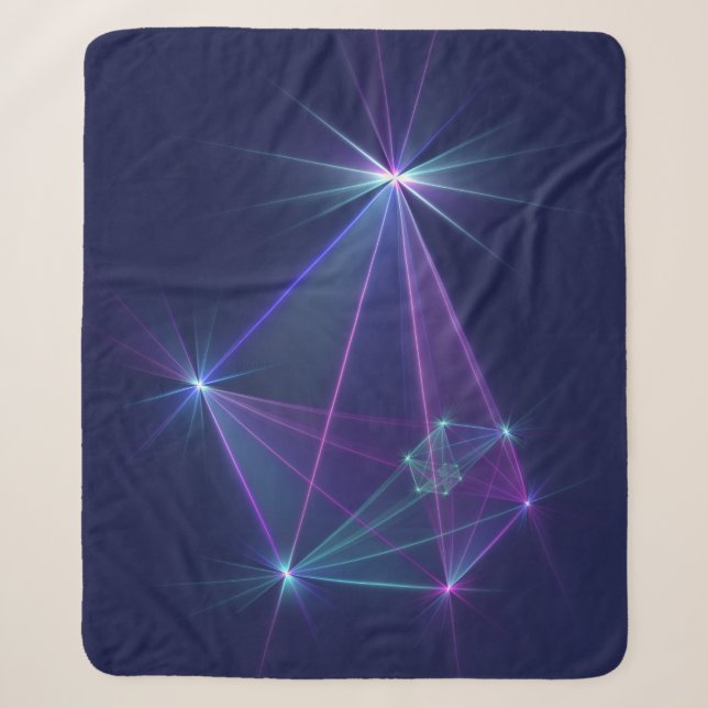Couverture Sherpa Constellation, Art Fractal Abstrait Imaginaire (Devant)