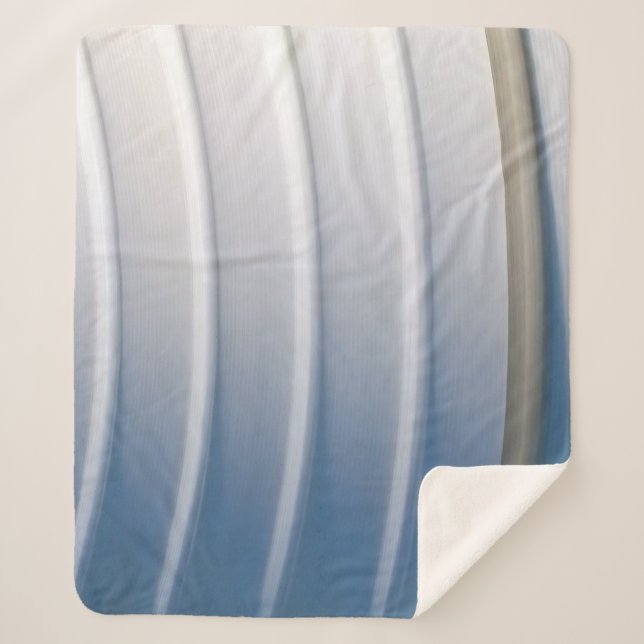 Couverture Sherpa Conteneur en plastique bleu et blanc (Devant)