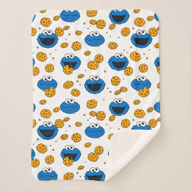 Couverture Sherpa Cookie Monster | C est pour motif de Cookie (Devant)