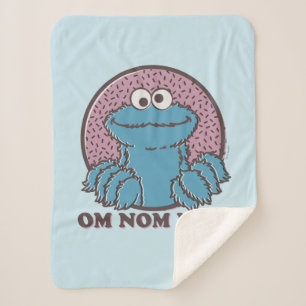Couverture Sherpa Cookie Monster Om Nom Nom Nom