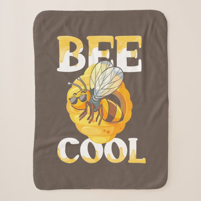Couverture Sherpa Cool d'abeilles (Devant)