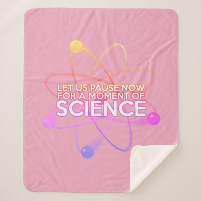 Couverture Sherpa Cool Funny Science Citation Girl Rose (Devant)