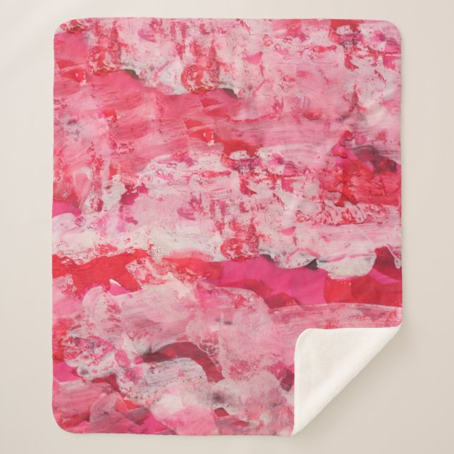 Couverture Sherpa Cool texture rose. art, artistique, flou, brillant (Devant)