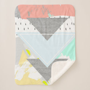 Couverture Sherpa Copie géométrique d'art