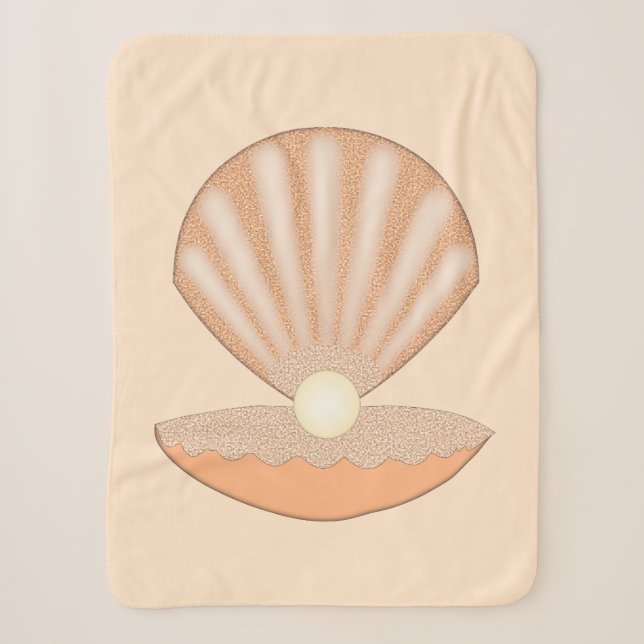 Couverture Sherpa Coquille d'huître et Perle Unisexe (Devant)