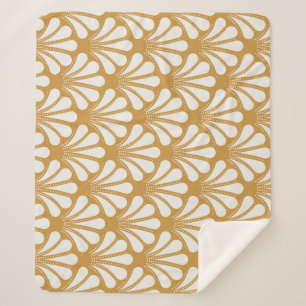 Couverture Sherpa Coquille géométrique Art déco