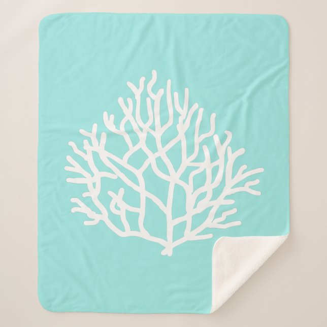 Couverture Sherpa Corail Reef Beach couleurs personnalisées (Devant)