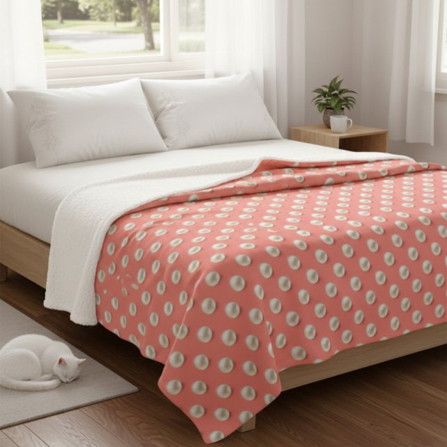 Couverture Sherpa Coral & Pearls Elegant Soft Throw Blanket (Créateur téléchargé)