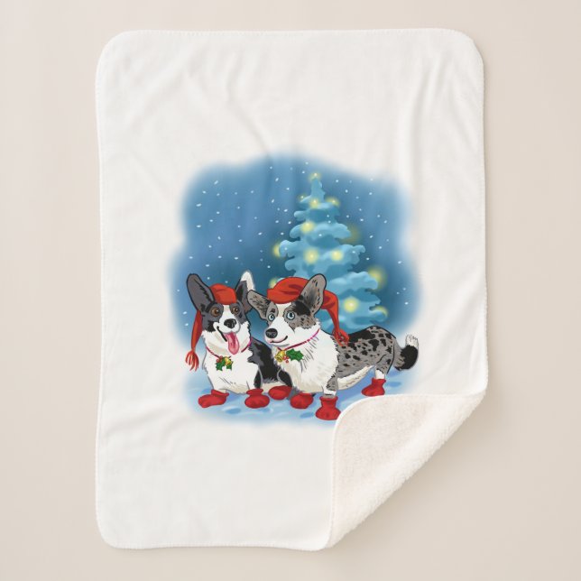 Couverture Sherpa Corgis (Devant)