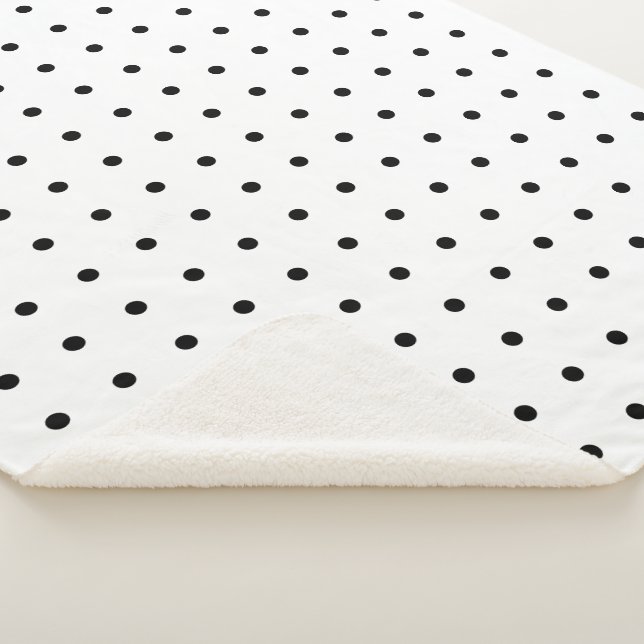 Couverture Sherpa Cosy Black Polka Motif (3/4)