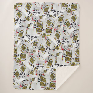 Couverture Sherpa "Couche royale : Une pile de cartes de poker des r