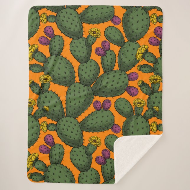 Couverture Sherpa coucher de soleil du désert (Devant)