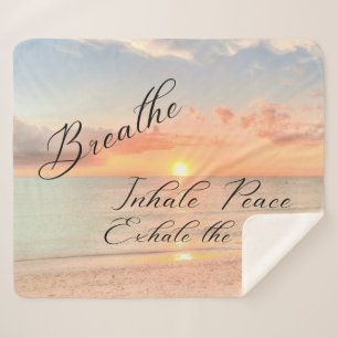 Couverture Sherpa Coucher de soleil sur la plage Sherpa Blanket