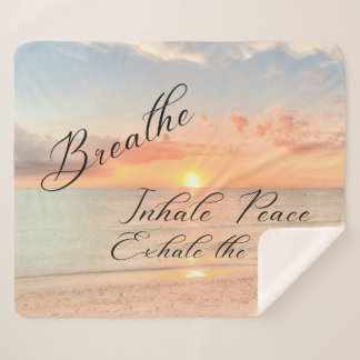 Couverture Sherpa Coucher de soleil sur la plage Sherpa Blanket