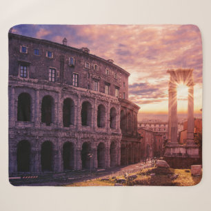 Couverture Sherpa Coucher de soleil sur le Colisée de Rome à Rome