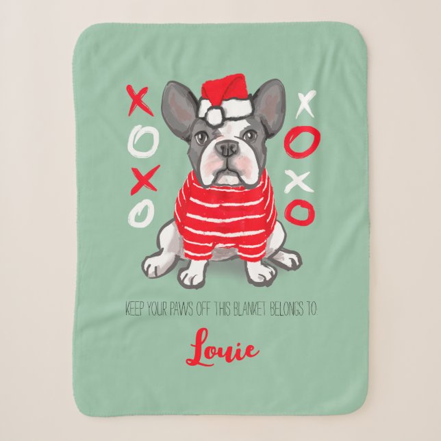 Couverture Sherpa Couette personnalisée pour animaux de compagnie ca (Devant)