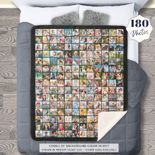 Couverture Sherpa Couleur personnalisée simple 180 Carrés