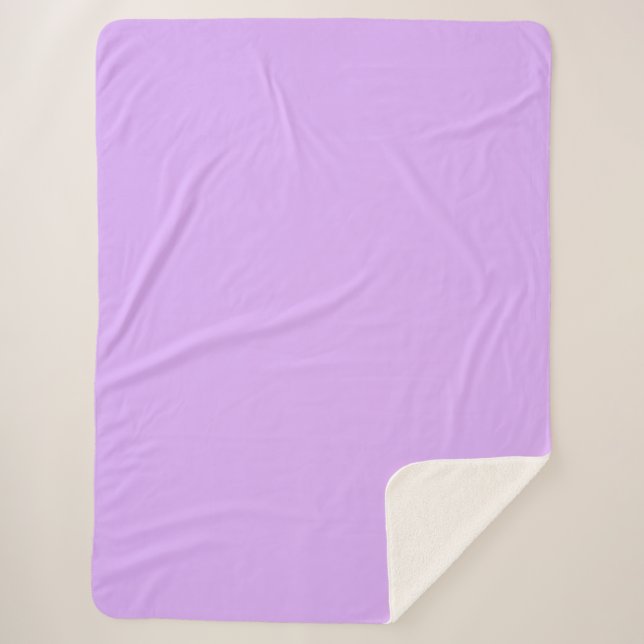 Couverture Sherpa Couleur solide Mauve (Devant)