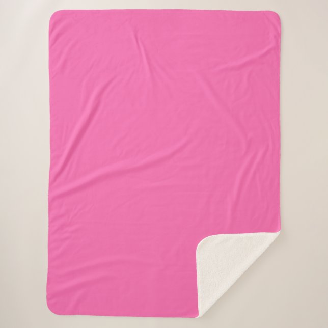 Couverture Sherpa Couleur solide rose chaud (Devant)