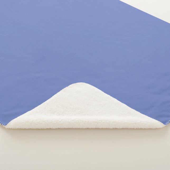 Couverture Sherpa Couleur tendance - Bijoux bleu Sherpa Blanket (3/4)