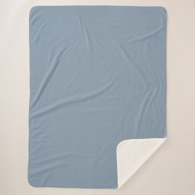Couverture Sherpa Couleur uni bleu foncé (Devant)