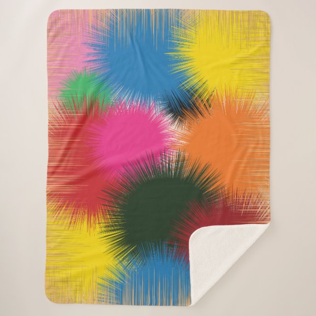 Couverture Sherpa Couleurs Aquarelle (Devant)