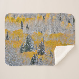 Couverture Sherpa Couleurs d'automne des Aspens et du col de la neig