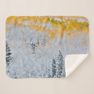 Couverture Sherpa Couleurs d'automne des trembles Montagnes Rocheu