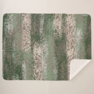 Couverture Sherpa Couleurs douces Abstraites gris beige vert