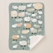 Couleurs motifs pastel mouton mignon minimes