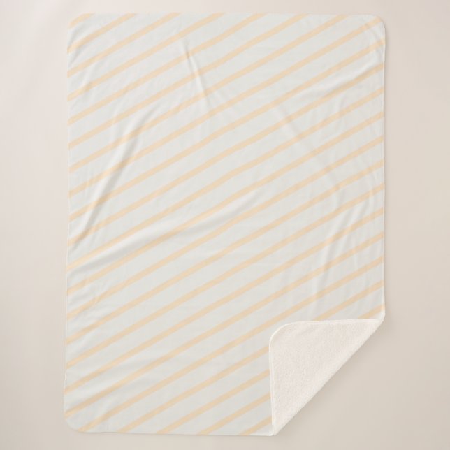 Couverture Sherpa Couleurs pastel unies rayures professionnel minima (Devant)
