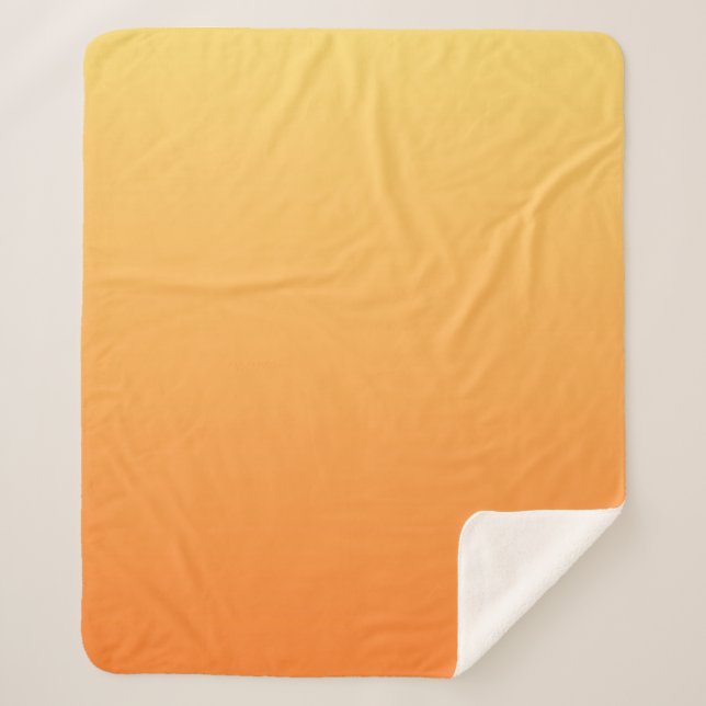 Couverture Sherpa Couleurs simples - Ombre jaune et orange (Devant)