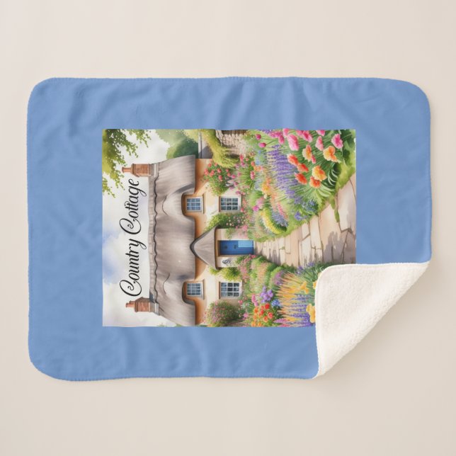 Couverture Sherpa "Country Cottage" (Devant (Horizontal))