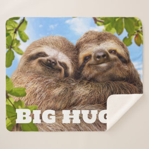 Couverture Sherpa Couple de paresseux