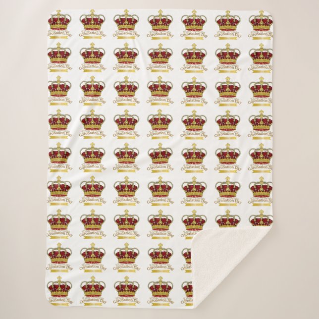 Couverture Sherpa Couronne du jour du couronnement (Devant)