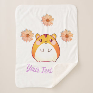 Couverture Sherpa Coutume mignonne de hamster de Kawaii