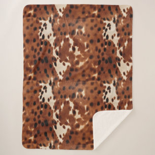 Couverture Sherpa Cowboy noir Brown occidental