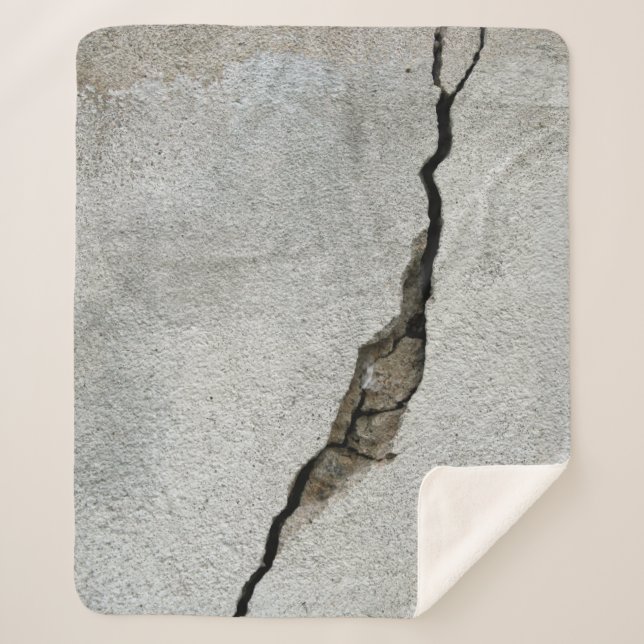 Couverture Sherpa Crack wall concrete texture stone (Devant)
