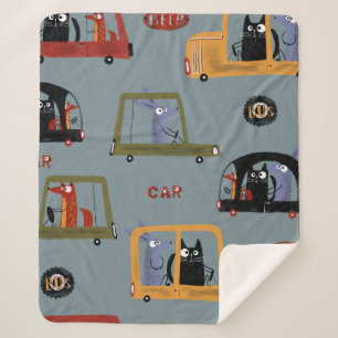 Couverture Sherpa Crayon numérique dessiné à la main couleur pastel