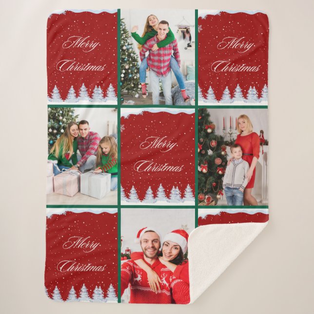 Couverture Sherpa Create Your Own Christmas Photo Collage (Devant)