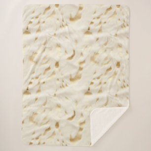 Couverture Sherpa Crème Gold Cowhide