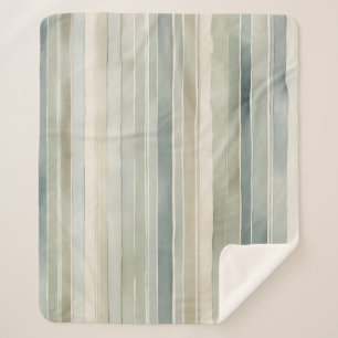 Couverture Sherpa Crème turquoise bleue Sage vert Distressed